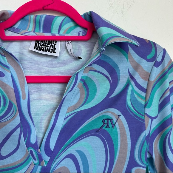 Reclaimed Vintage trippy cropped long sleeve - Picture 8 of 8